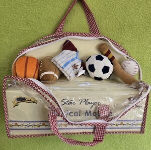 NWT VHTF BIRTH - 5M STAR PLAYER MUSICAL MOBILE BASEBALL FOOTBALL BASKETBALL (Q1)